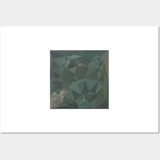 Light Sea Green Abstract Low Polygon Background Posters and Art